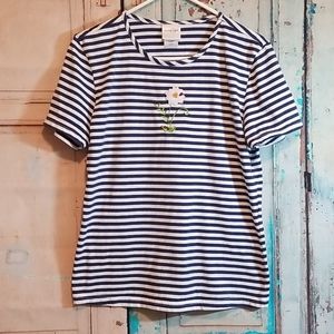 💥Decorated Originals Daisy Striped Top
